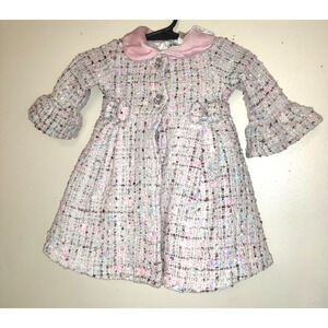 Vintage Nannette Baby Girl Coat And Dress. Sz 3-6 Months. Adorable! Party Tulle